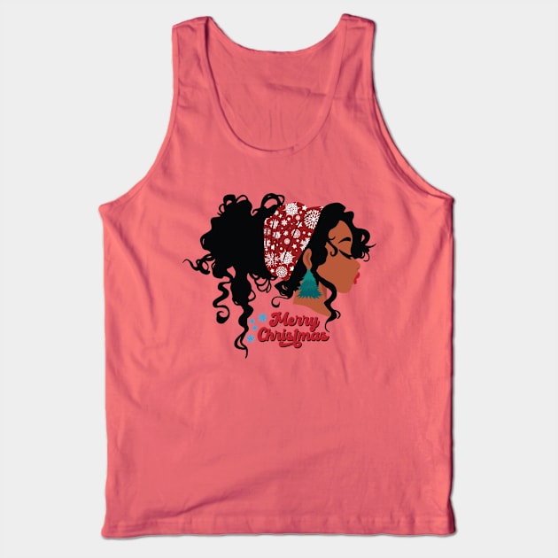 Merry Christmas, Black Girl Magic Tank Top by UrbanLifeApparel